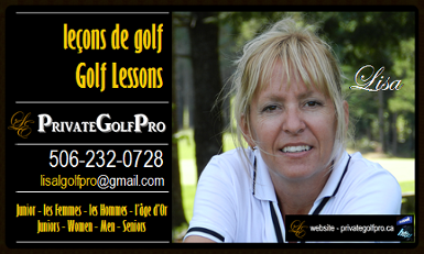 Lisa's golf lesson business card